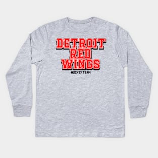 Detroit red wings vintage Kids Long Sleeve T-Shirt